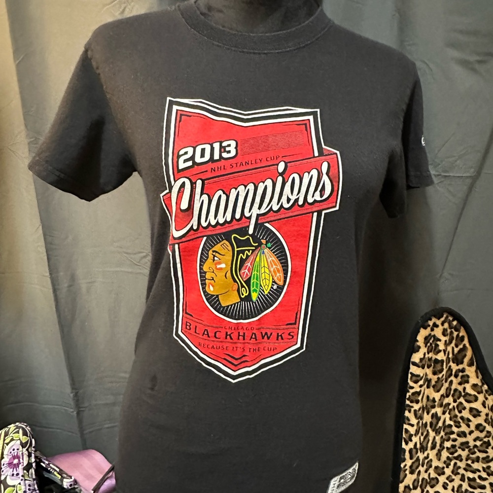 Blackhawks Kids Champions Black T-Shirt